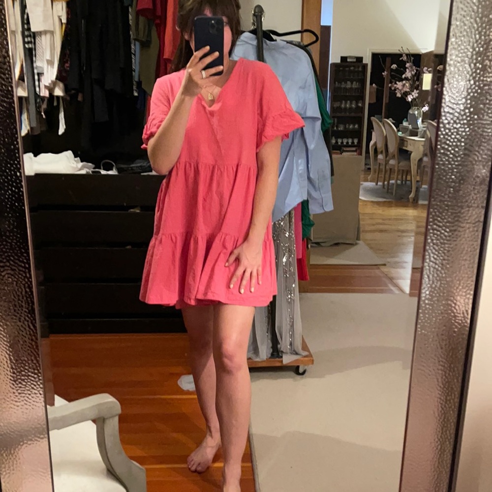 Pink Flowy Mini Dress